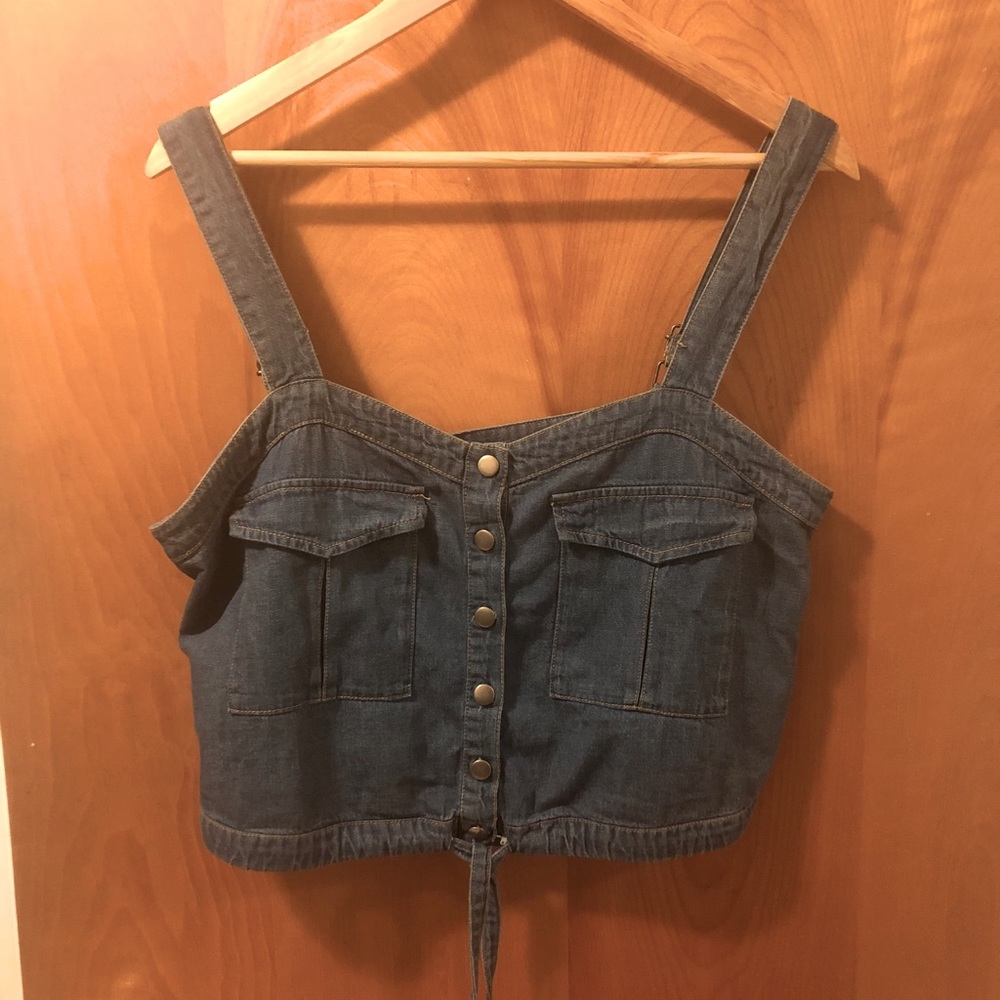 Free People Jean Crop Top